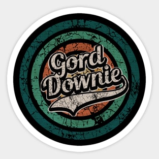 Gord Downie // Retro Circle Crack Vintage Sticker
